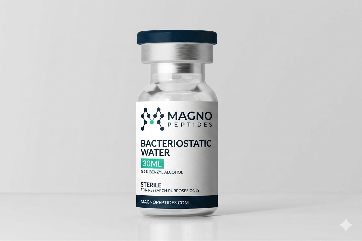 Vial de Agua Bacteriostática (BAC Water) 30 ml - péptido de investigación pureza Estéril - Magno Peptides Ecuador