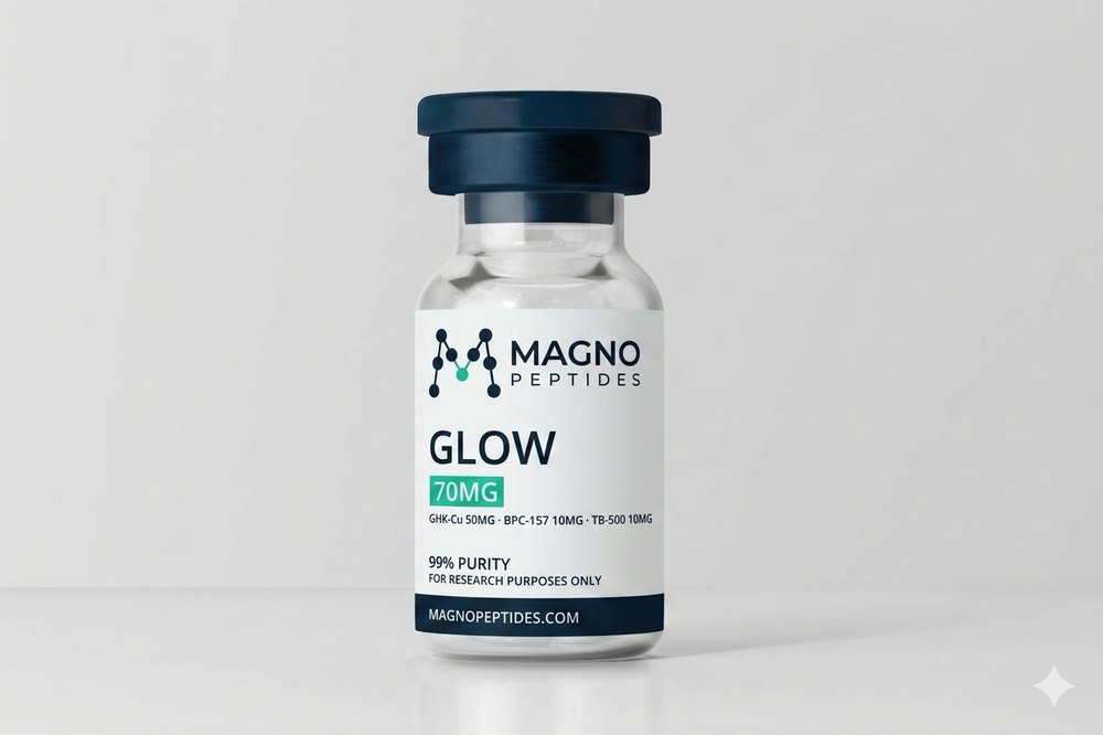 Vial de GLOW 70 mg - pureza 99% - Magno Peptides